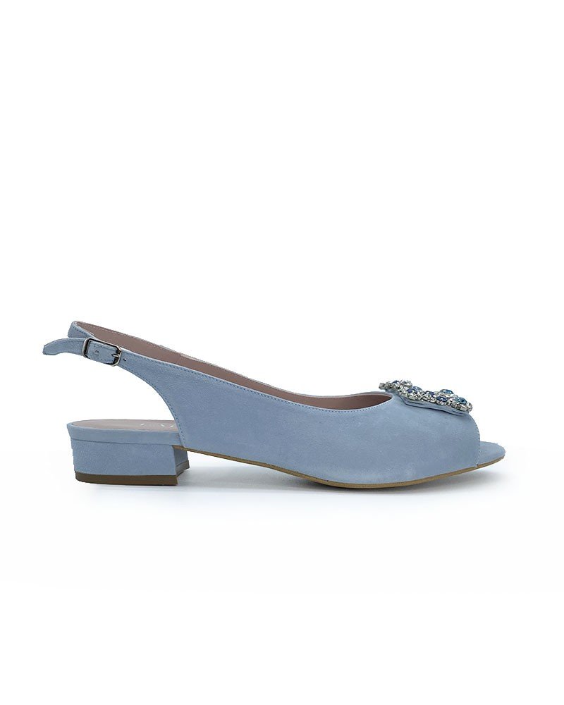 Sandalia Cinderella Plana Azul