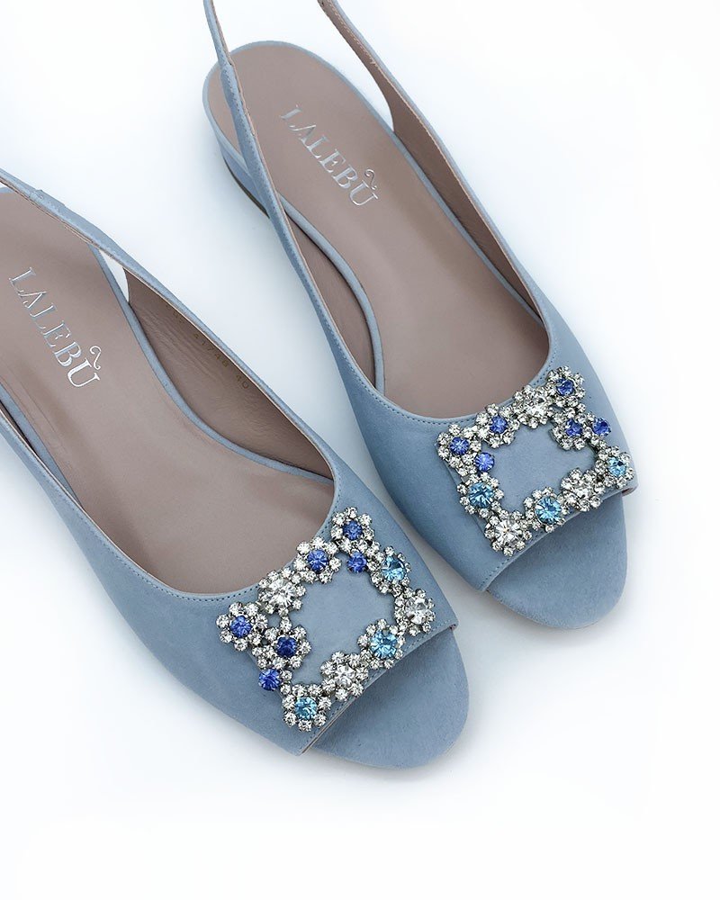 Sandalia Cinderella Plana Azul