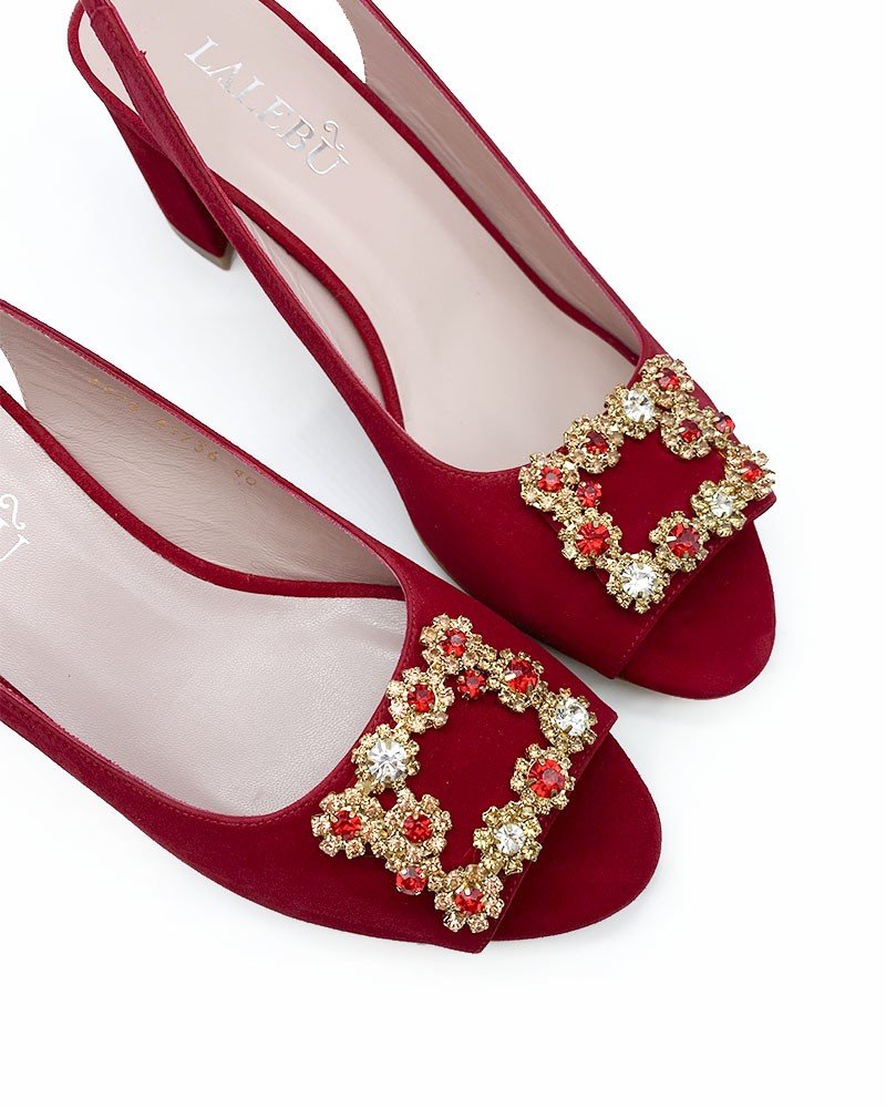 Sandalia Cinderella Rojo 6 cms