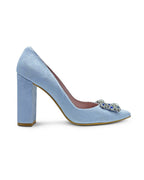 Zapato Cinderella azul 10 cms