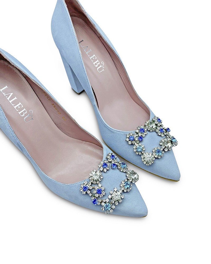 Zapato Cinderella azul 10 cms