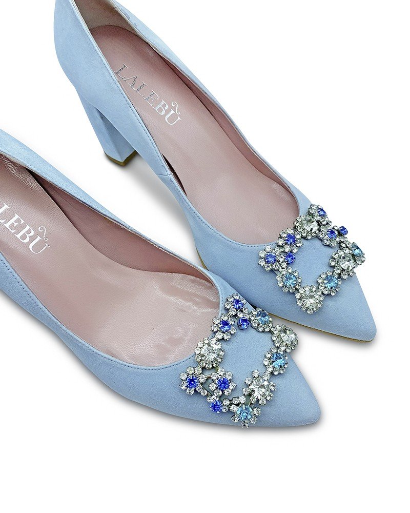 Zapato Cinderella Azul 8 cms
