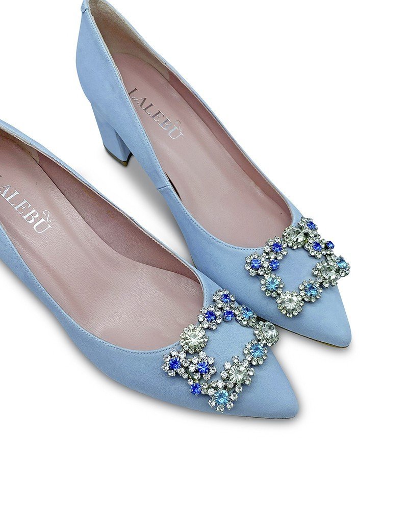 Zapato Cinderella Azul 6 cms