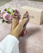 Cinderella plano terciopelo rosa
