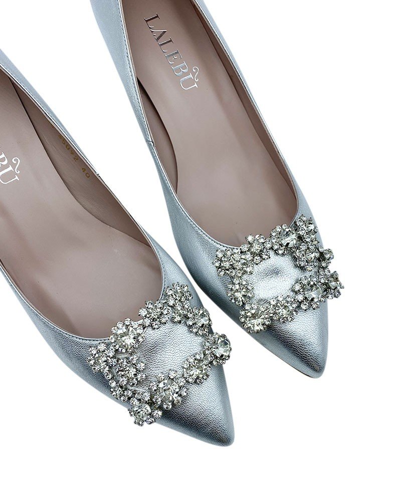 Zapato Cinderella Plata 6 cms