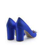 Zapato Cinderella Raso Azul Klein 8 cms