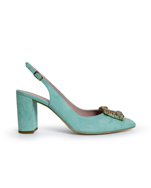 Zapato Cinderella Turquesa 8 cms