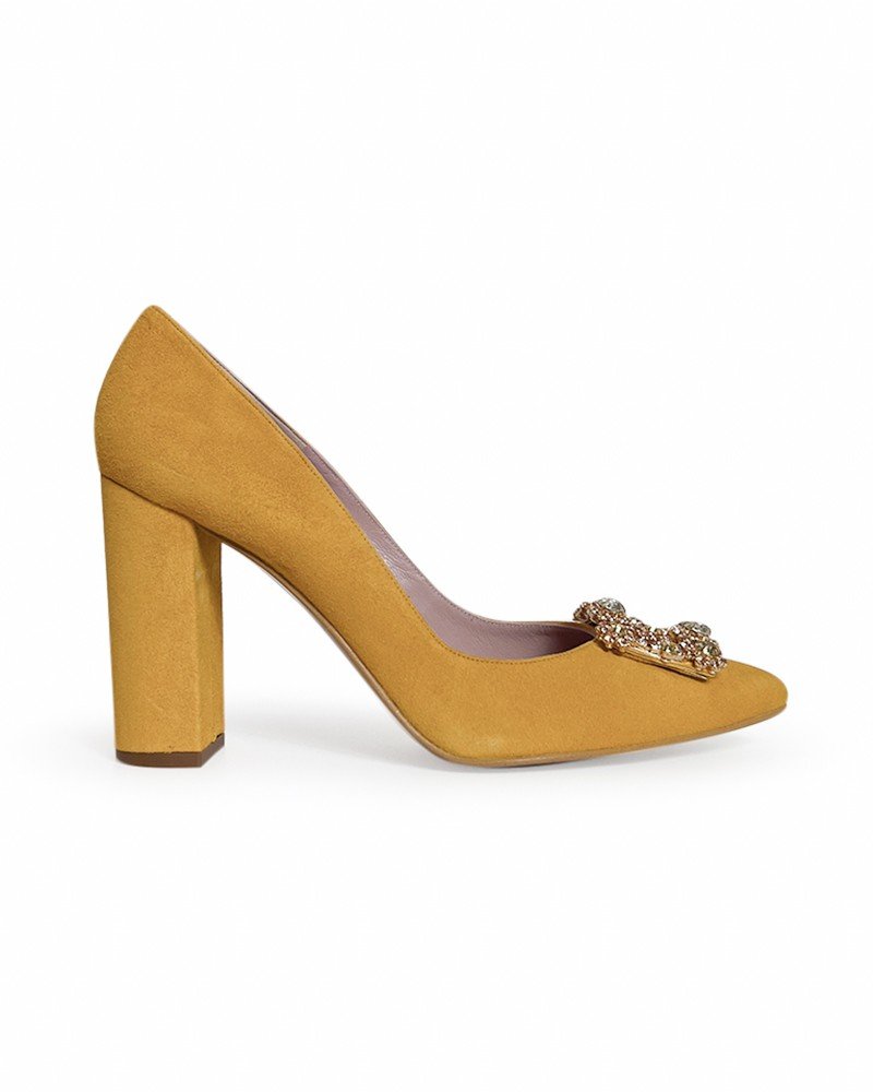 Zapato Cinderella mostaza 10 cms