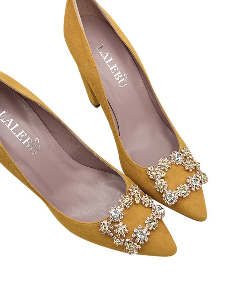 Zapato Cinderella mostaza 10 cms