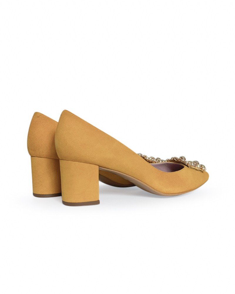 Zapato Cinderella mostaza 6 cms