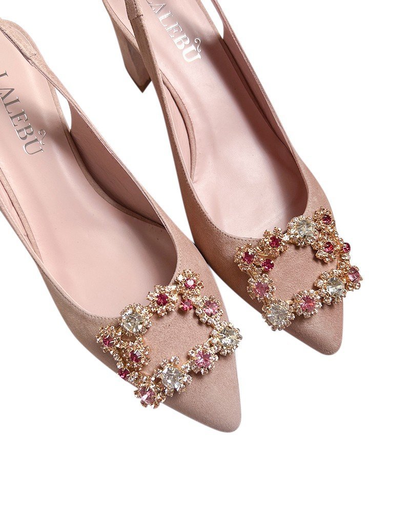 Zapato Cinderella Nude Destalonado 8 cms