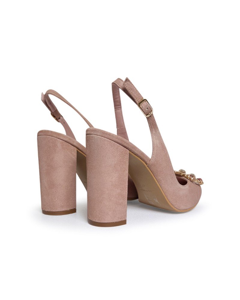 Zapato Cinderella nude destalonado 10 cms