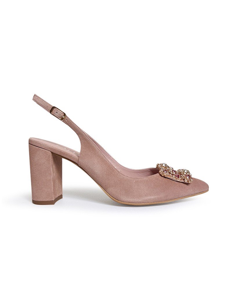 Zapato Cinderella Nude Destalonado 8 cms