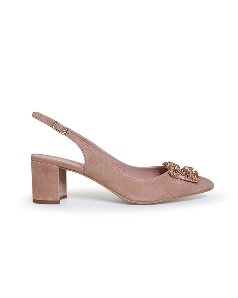 Zapato Cinderella Nude Destalonado 6 cms