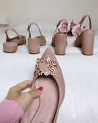 Zapato Cinderella Nude Destalonado 8 cms