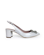 Zapato Cinderella Blanco Destalonado 6 cms