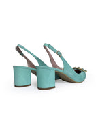 Zapato Cinderella turquesa Destalonado 6 cms