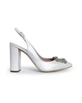 Zapato Cinderella blanco destalonado 10 cms