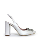 Zapato Cinderella blanco destalonado 10 cms