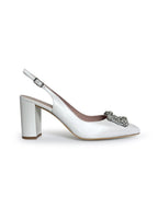 Zapato Cinderella Blanco Destalonado 8 cms
