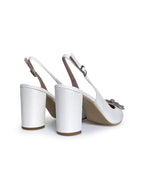 Zapato Cinderella Blanco Destalonado 8 cms