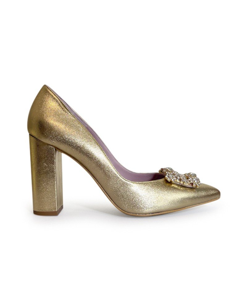 Zapato Cinderella dorado 10 cms