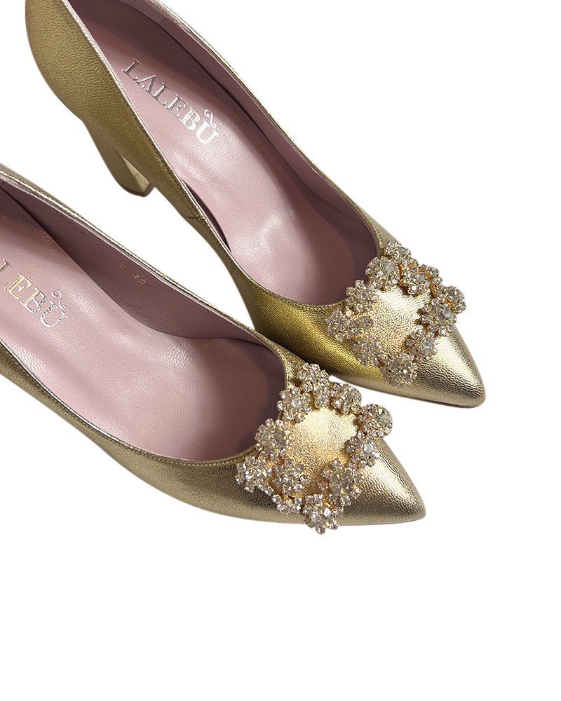 Zapato Cinderella dorado 10 cms