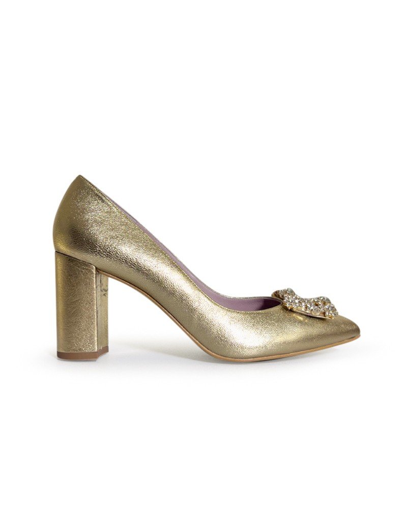 Zapato Cinderella dorado 8 cms
