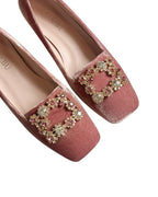 Mocasín Cinderella Terciopelo Rosa