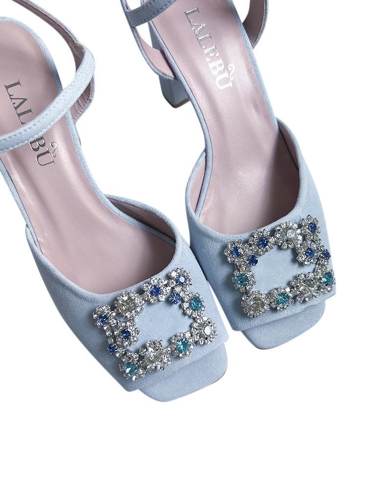 Sandalia Cinderella Azul 10 cms