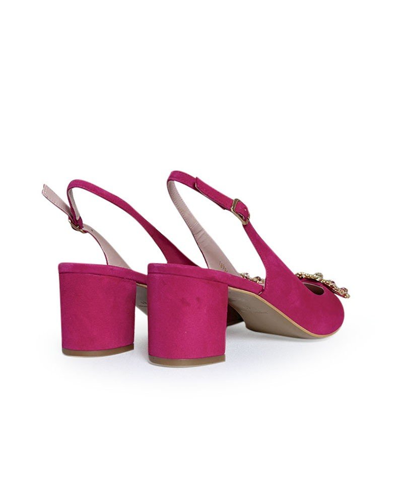 Zapato Cinderella fucsia Destalonado 6 cms