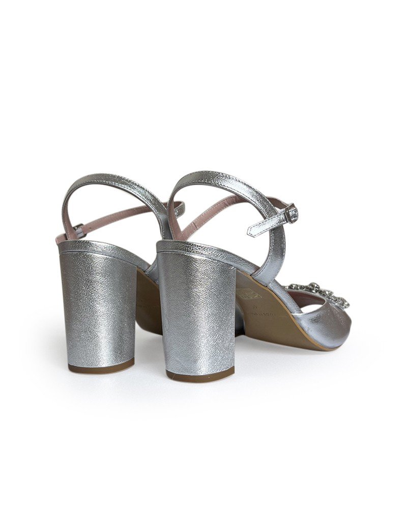 Sandalia Cinderella Plata 8 cms