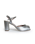 Sandalia Cinderella Plata 8 cms