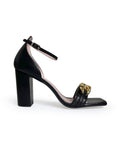 Sandalia cadena 9,5 cms negro