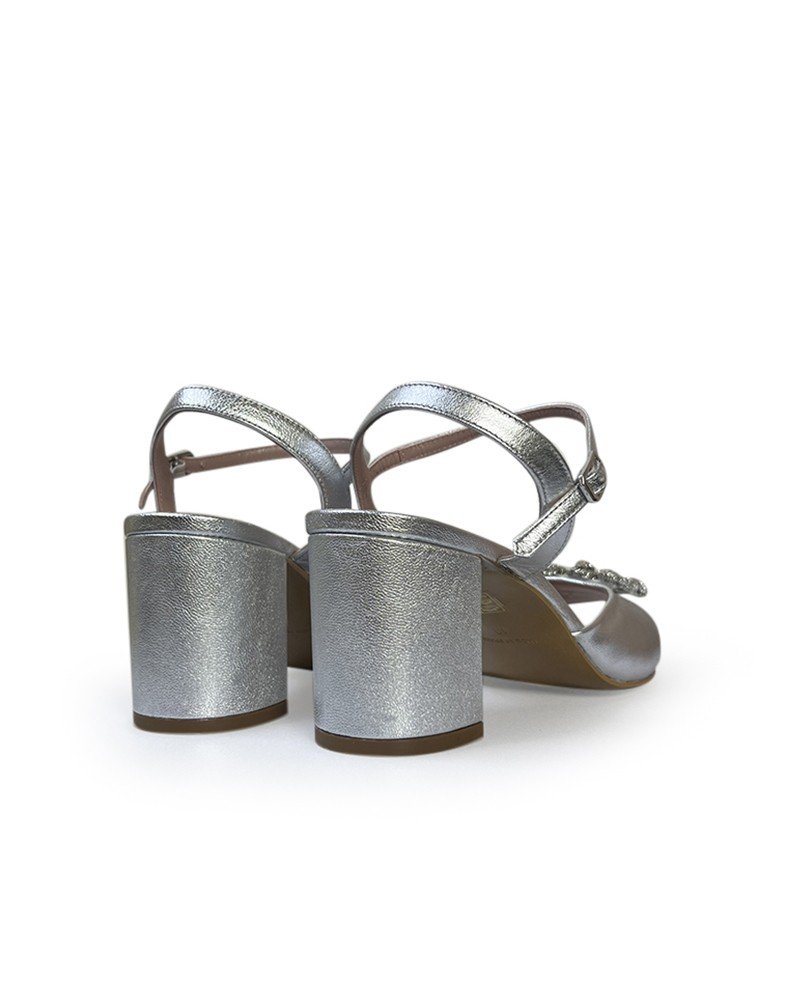 Sandalia Cinderella Plata 7 cms