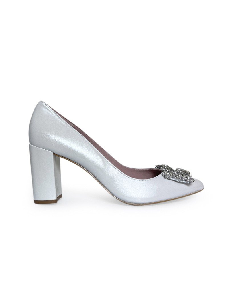 Zapato Cinderella Blanco 8 cms