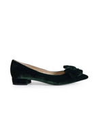 Zapato Audrey Plano Terciopelo Verde