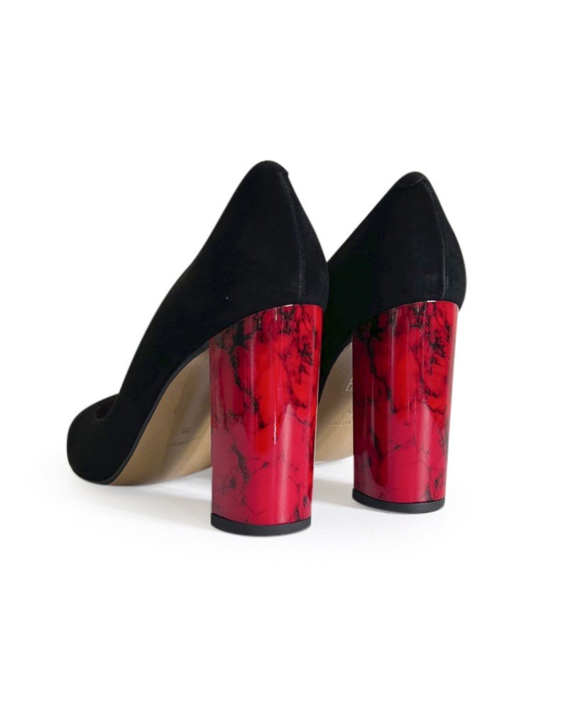 Zapato tacón rojo 10 cms