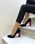 Zapato tacón rojo 10 cms