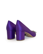 Zapato Cinderella Raso Morado 6 cms