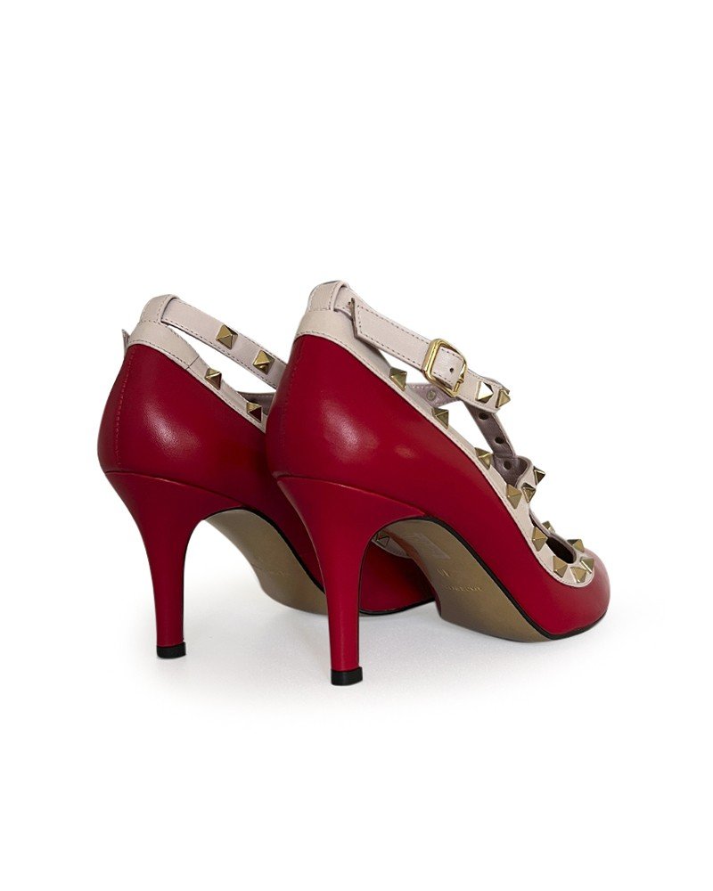 Zapato Tachuelas Rojo 8 cms