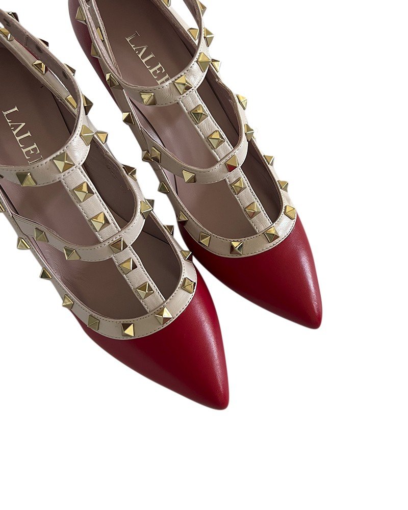 Zapato Tachuelas Rojo 8 cms