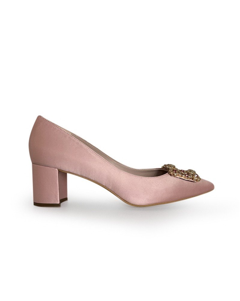 Zapato Cinderella Raso Maquillaje 6 cms