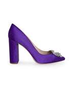 Zapato Cinderella Raso Morado 10 cms