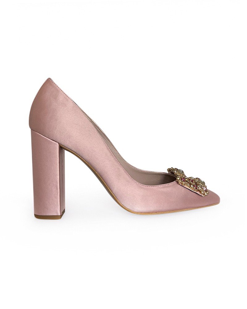 Zapato Cinderella Raso Maquillaje 10 cms