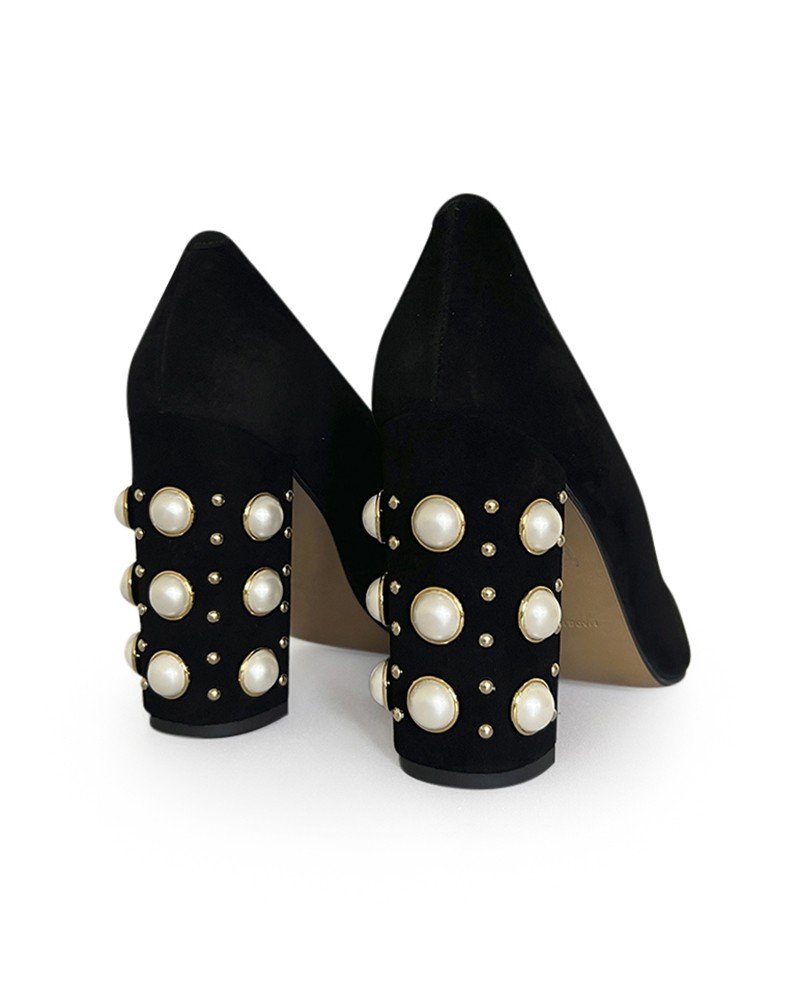 Zapato tacón perla 10 cms