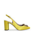 Zapato Cinderella Raso Limón 8 cms
