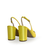 Zapato Cinderella Raso Limón 8 cms