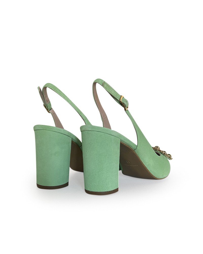 Zapato Cinderella Menta 8 cms