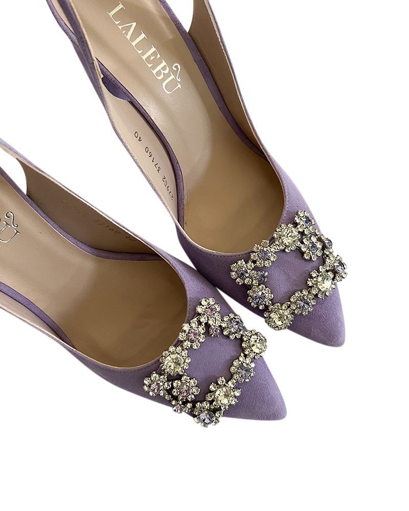 Zapato Cinderella lila destalonado 10 cms